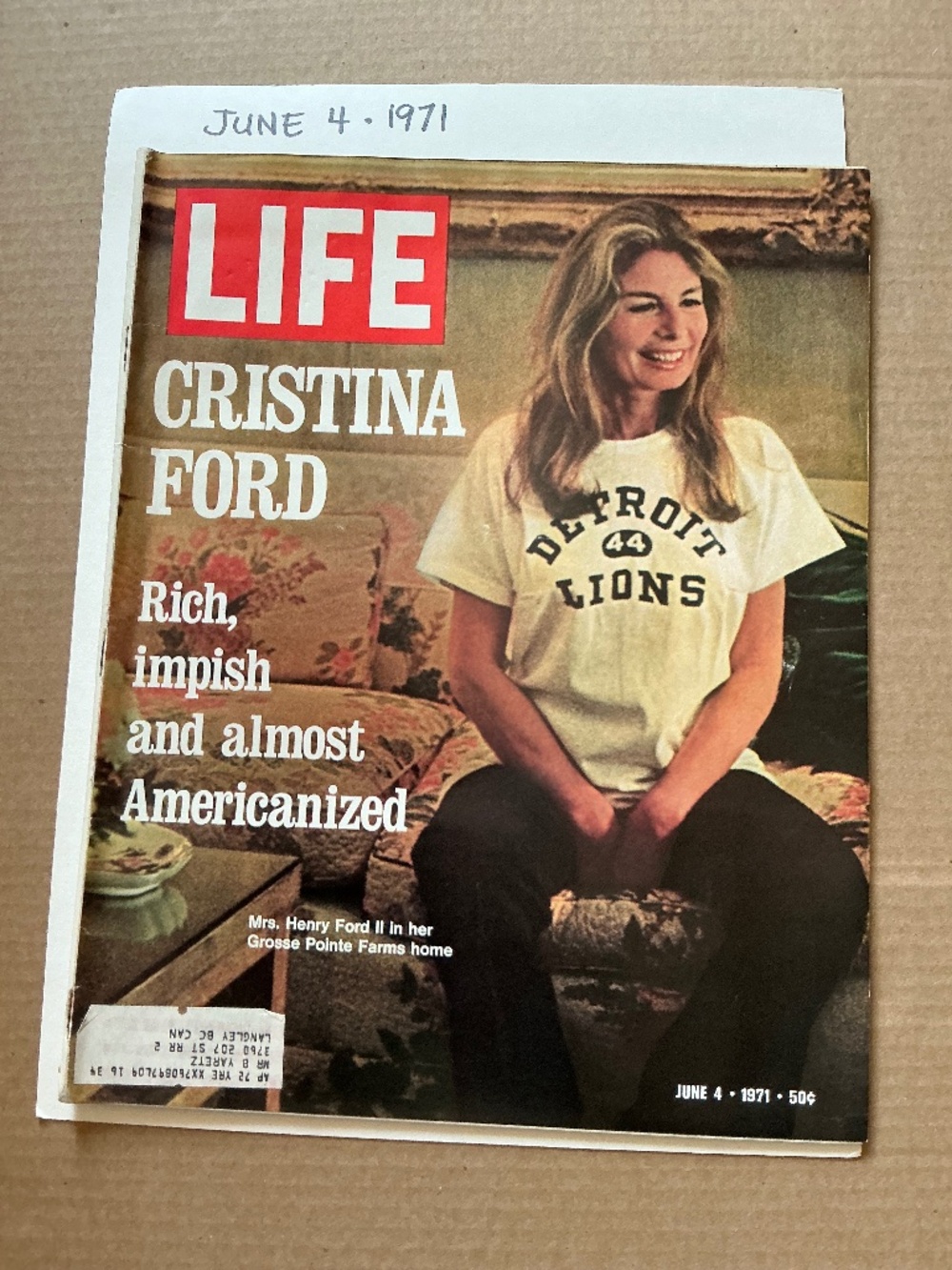 Vintage LIFE Magazine June 4, 1971 Christina Ford Cover Trudeau Article